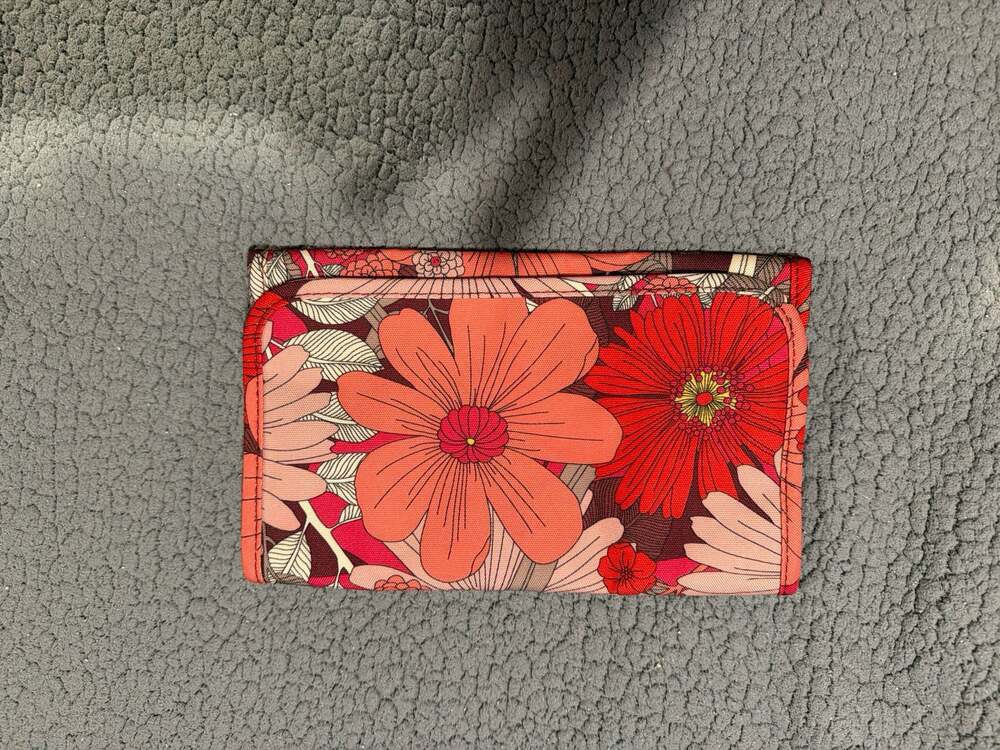 Vera Bradley Lighten Up Travel Makeup Brush Organizer in Bohemian Blooms